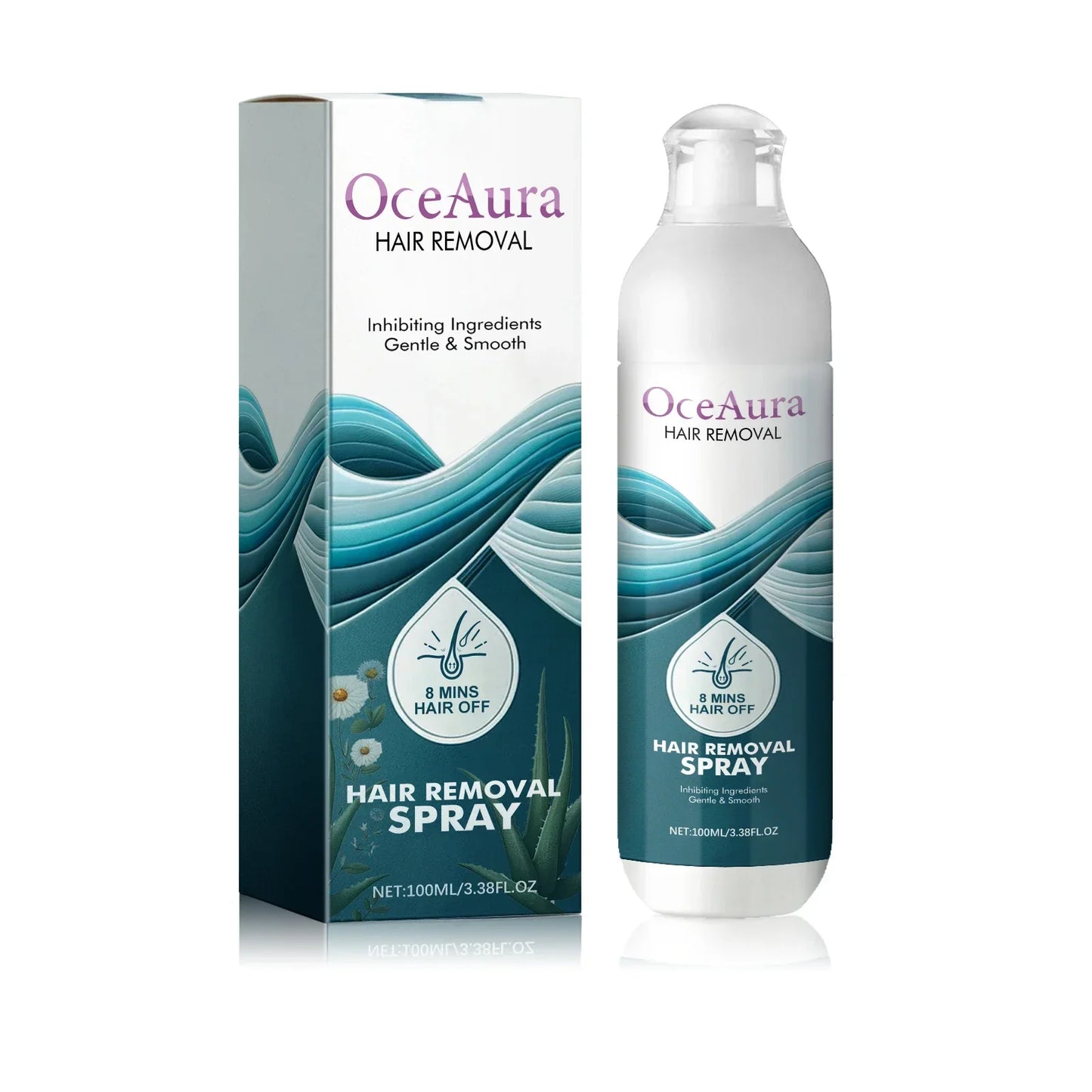 100 ML Spray de Depilação Rápida Indolor Inibidor de Crescimento de Cabelo Perna Braço Axila Depilatória Permanente Para Mulheres Homens Pele Suave e Sedosa