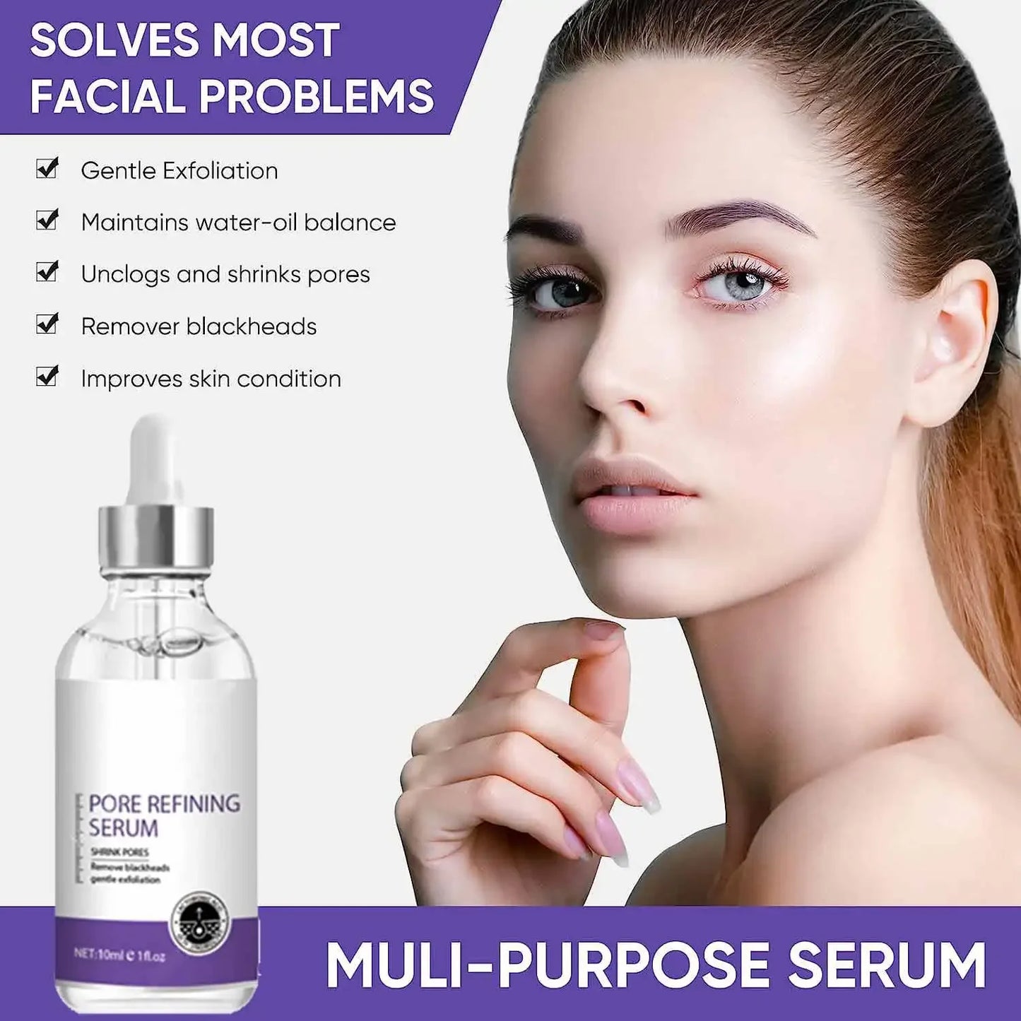 Poro Shrinking Serum Remoção de Rosto Grandes Poros Aperto Reparação Facial Poro Minimizando Essência Cuidados com a Pele Beleza Pele Firme