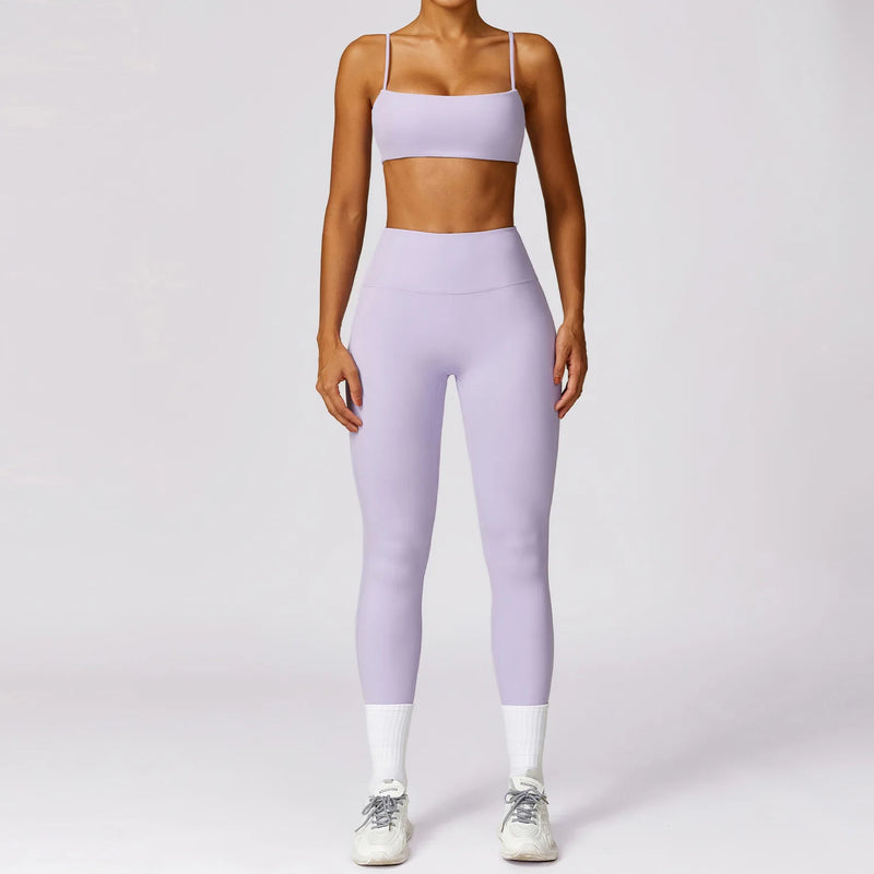 Sexy Fitness Treino Mulheres Conjunto de Ioga Treino Sem Costura Sportswear Roupas de Ginástica Sutiã Esportivo Top Leggings de Cintura Alta Ternos Esportivos
