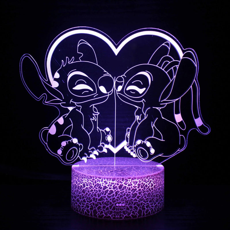 Luz noturna de ponto de ilusão 3D com controle remoto e lâmpada de decoração de quarto de toque inteligente Aniversário Dia dos Namorados Presentes de Natal