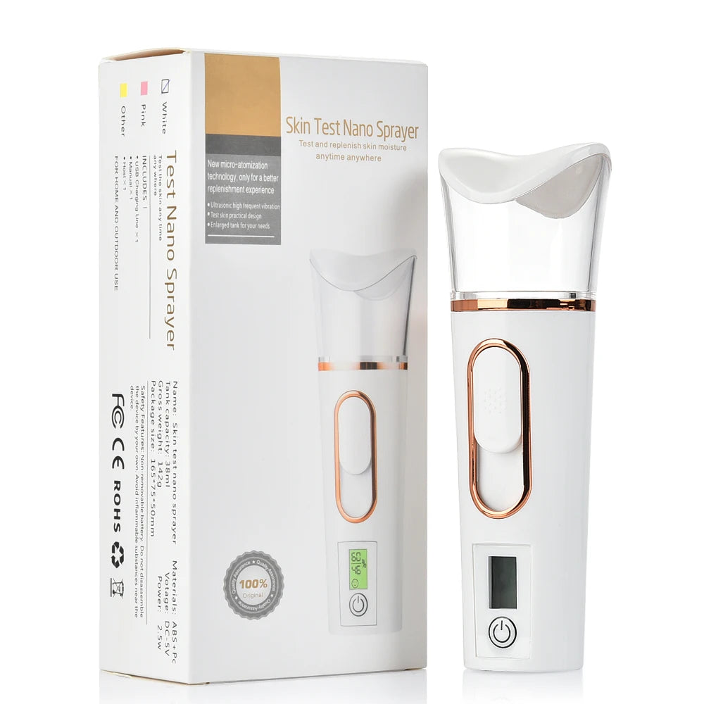 Mini Nebulizador Facial Nano Teste de Pele