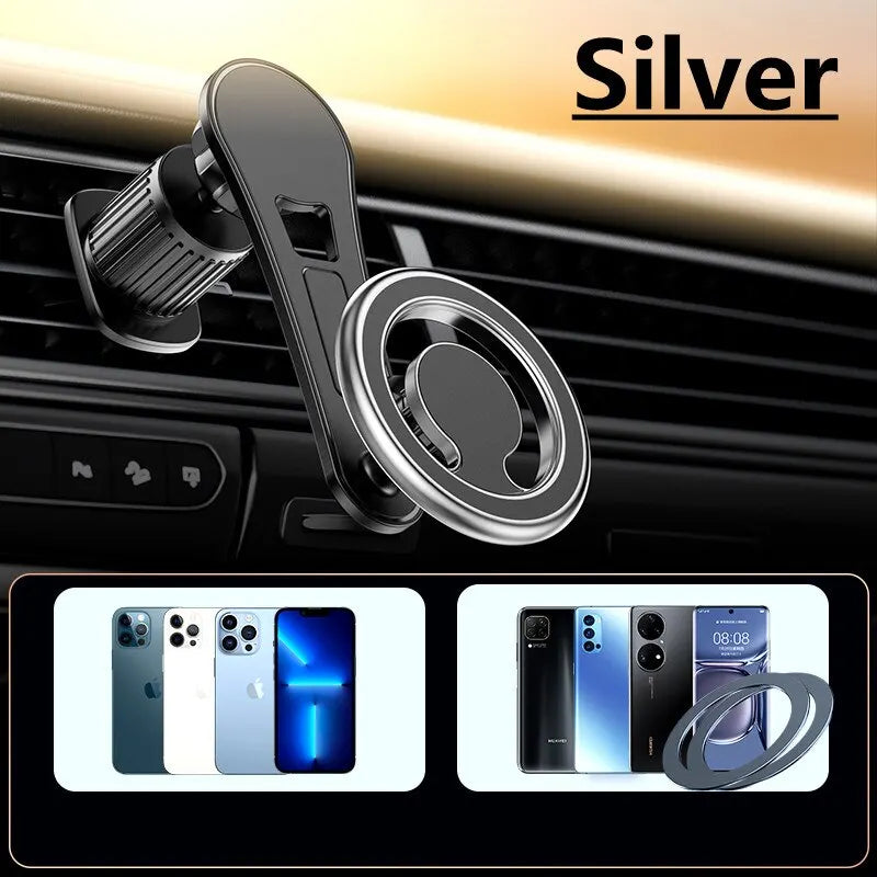 Suporte Magnético para Celular no Carro com Montagem para GPS - Suporte para iPhone 15 14 13 e Samsung Xiaomi Compatível com MagSafe