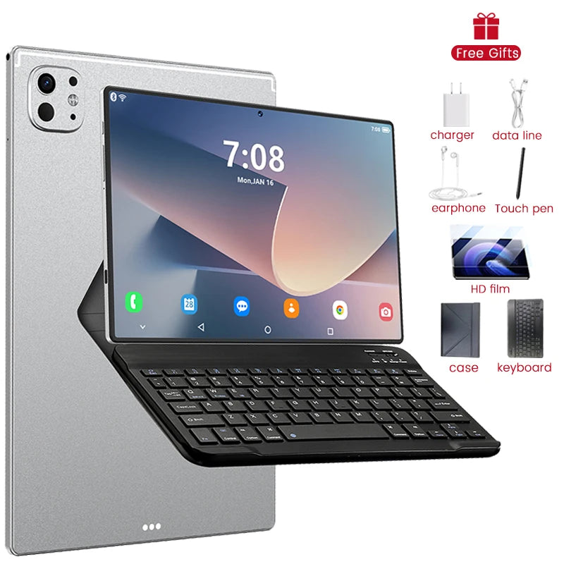 2025 Novo 11 polegadas Pad 6S Pro Tablet Android 15 16GB + 1024GB 10000mah 5G WiFi Dual SIM Card Tablet PC Global Tablette Google Mi Tab