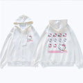 Sanrio Anime Bonito Impresso Hoodies Mulheres Dos Desenhos Animados Hello Kitty Y2k Estudantes Coreanos Moletom Solto Moda Doce Cardigan Roupas