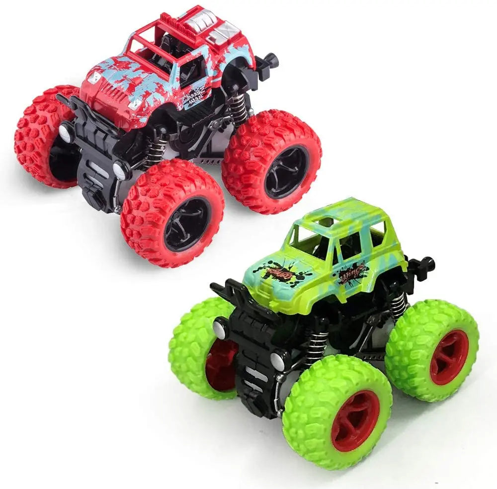 Puxe para trás o carro de brinquedo Rotação inercial do carro Veículo off-road com tração nas quatro rodas SUV Racing Power Car Toy CarGift para crianças