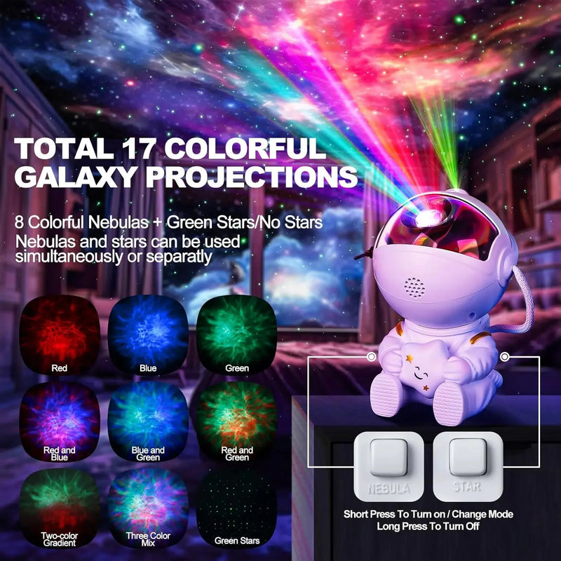 Projetor de Céu Estrelado de Astronauta do Brasil, Luz Noturna de Galáxia, Projetor de Céu Estrelado, Luz de Astronauta LED, Quarto e Sala de Jogos