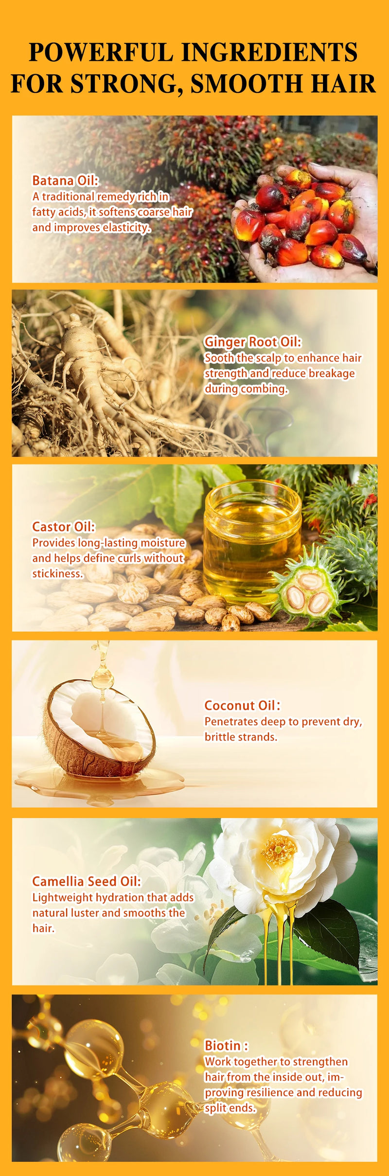 Máscara Capilar Batana Óleo Condicionador Batana 100% Natural Cuidados com o Cabelo Previne a Queda Nutre Pontas Secas Melhora a Maciez