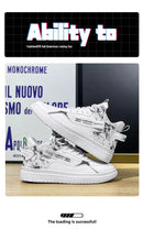 Primavera Outono Masculino Novo Estilo Tênis Vintage Moda Estudante Board Sapatos Casuais Sapatos de Cano Alto Sapatos de Fundo Grosso Respirável