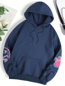 Hip Hop Street Casual Impresso Feminino Hoodies Moda Hoodie Oversize Solto Novos Moletons Outono Quente Fleece Roupas