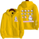 Sanrio Anime Bonito Impresso Hoodies Mulheres Dos Desenhos Animados Hello Kitty Y2k Estudantes Coreanos Moletom Solto Moda Doce Cardigan Roupas