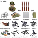 40 pcs/lote ww2 personagens militares wwii soldados do exército blocos de construção montagem de tijolos do exército nacional armas brinquedos para crianças