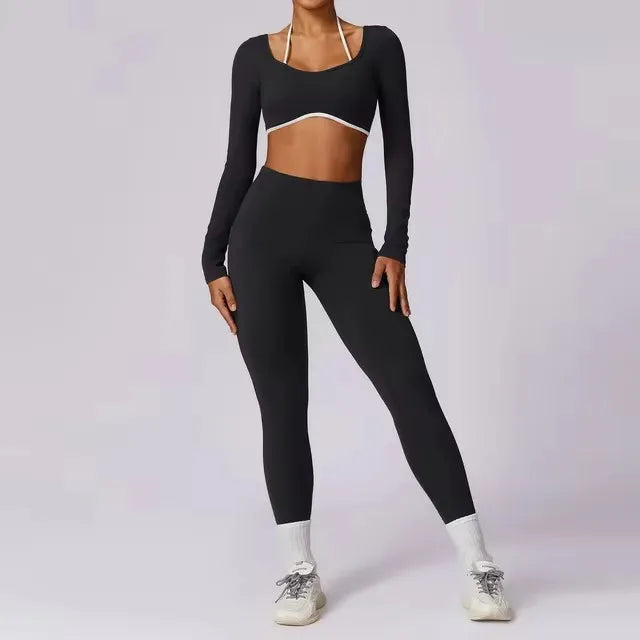 2 Pcs Conjunto de Ginástica Mulheres Treino Sem Encosto Yoga Terno Mulheres Secagem Rápida Legging Fitness Sutiã Camisa de Manga Curta Terno Esportivo Feminino