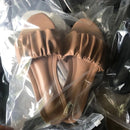 Luxo 2024 novas mulheres casuais casa sandálias duráveis dobre ao ar livre praia selvagem antiderrapante mulheres planas ms chinelos