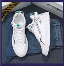 Primavera Outono Masculino Novo Estilo Tênis Vintage Moda Estudante Board Sapatos Casuais Sapatos de Cano Alto Sapatos de Fundo Grosso Respirável