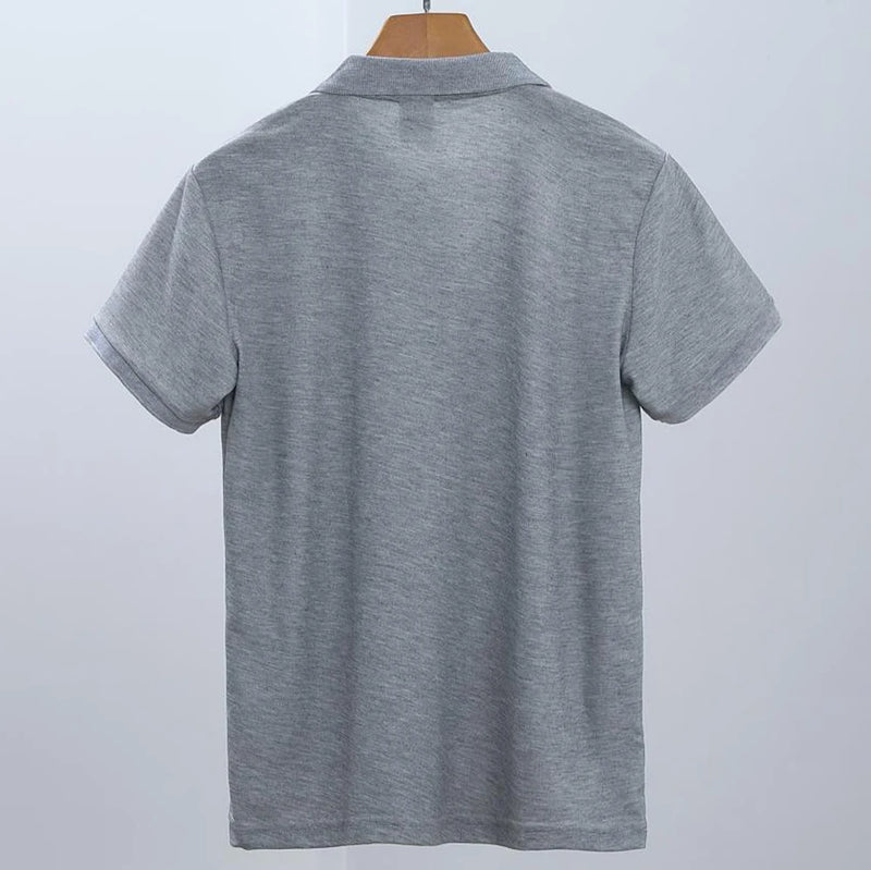 Camiseta Polo Masculina de Manga Curta Em Branco Branco Camisas de Colarinho Preto Camiseta Casual Roupas de Verão Para Homens Camisetas Polos Pour Hommes