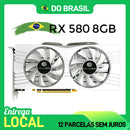 Brasil em Estoque Placa de Vídeo MLLSE AMD Radeon RX 580 8GB GDDR5 256-bit 2048SP PCIe 3.0 x16 para Desktops Placa de Video para Jogos