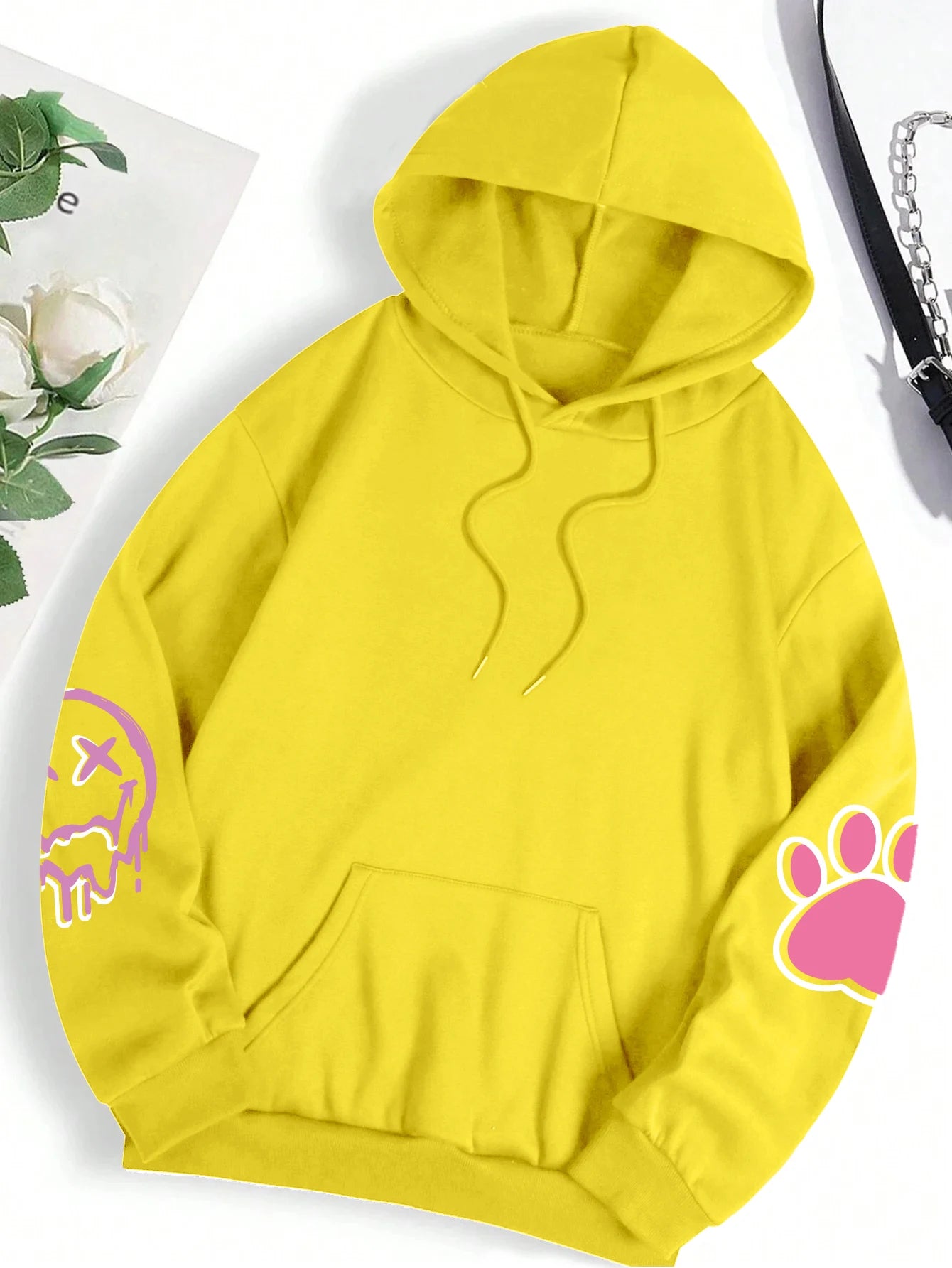 Hip Hop Street Casual Impresso Feminino Hoodies Moda Hoodie Oversize Solto Novos Moletons Outono Quente Fleece Roupas