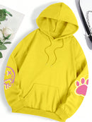 Hip Hop Street Casual Impresso Feminino Hoodies Moda Hoodie Oversize Solto Novos Moletons Outono Quente Fleece Roupas