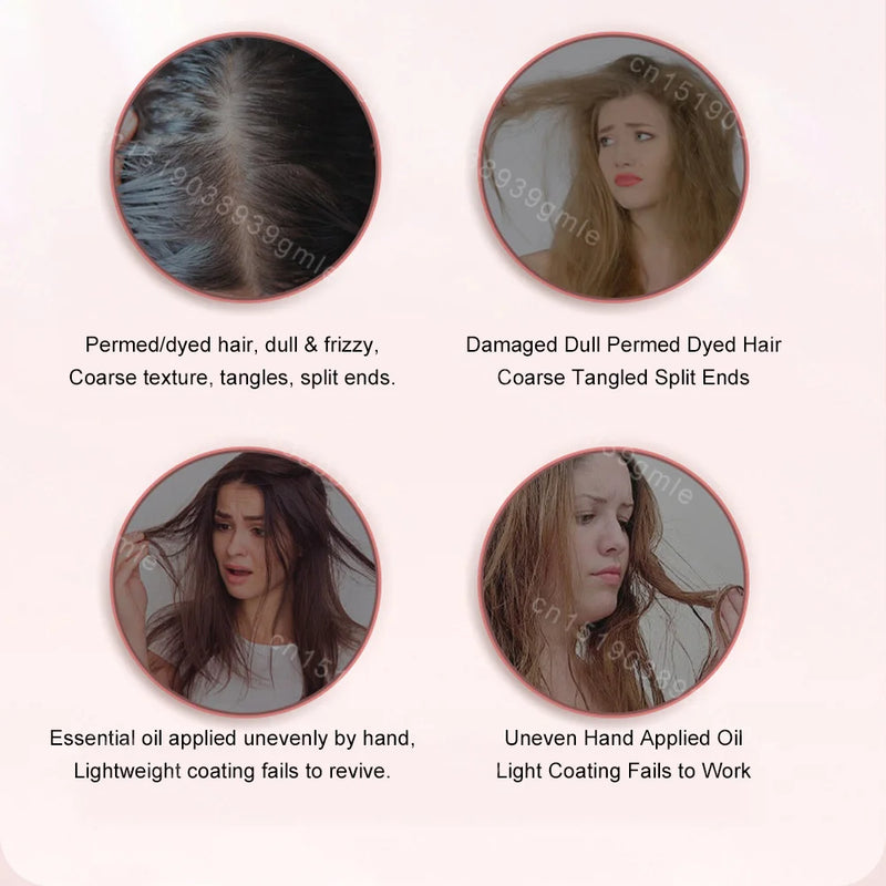 Massageador de Luz Vermelha e Azul Pente Massageador de Cabelo Aplicador para Couro Cabeludo Massageador de Cabeça Pente de Massagem Elétrico Pente de Massagem Capilar com Nano Vibração