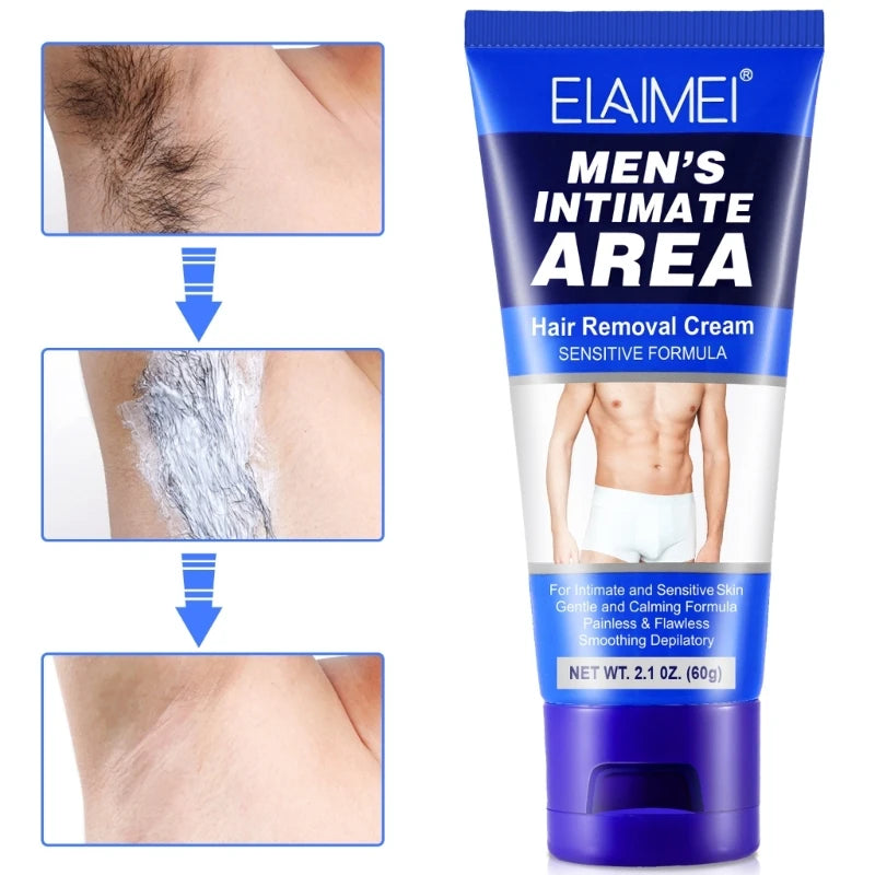 Creme de Depilação Masculino Depilação Indolor Longa Duração Calmante Depilatório
