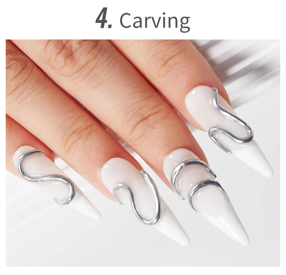 Solid Nail Tip Gel For Quickly Extend Nail Transparent 3D Modeling Carve Gel Soak Off UV Nail Art Gel Varnish 15ML Function Gel
