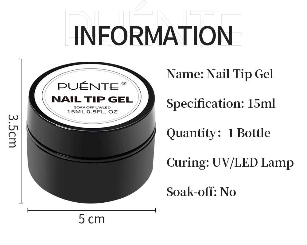 Solid Nail Tip Gel For Quickly Extend Nail Transparent 3D Modeling Carve Gel Soak Off UV Nail Art Gel Varnish 15ML Function Gel