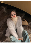 Suéter de gola alta feminino inverno 2025 vermelho retrô com forro de veludo engrossado desgaste interno tricô térmico camisa de assentamento