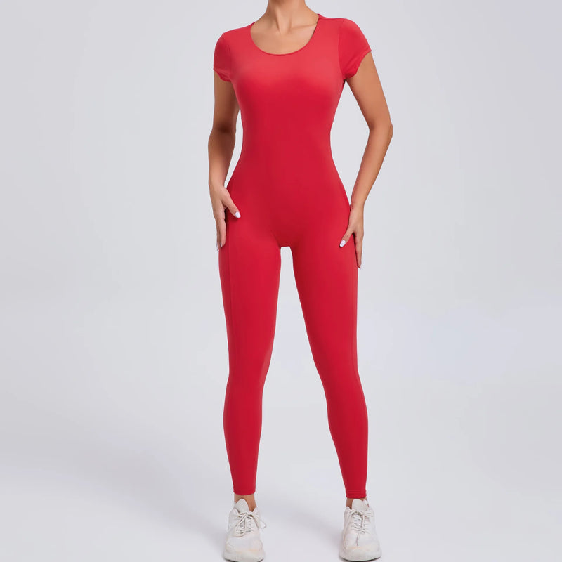 Sexy Mangas Compridas Terno Feminino Macacão Secagem Rápida Roupas de Ioga Treino Bodysuits Backless Esportes Macacão Mulheres Ginásio