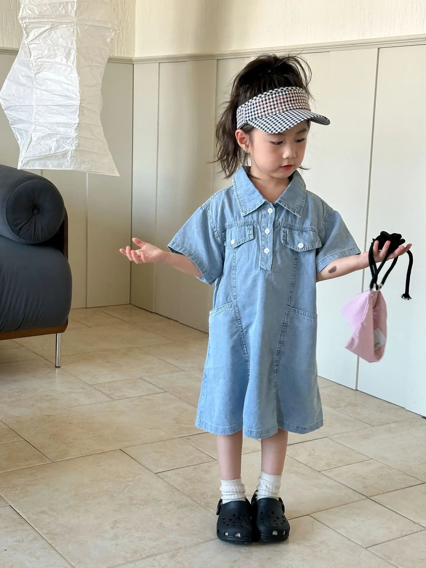 Roupas infantis 2025 verão novo terno jeans para menino ou vestido de menina casual roupas para irmão e irmã