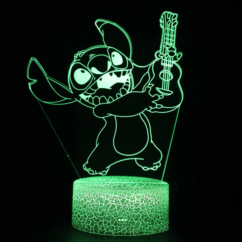 Luz noturna de ponto de ilusão 3D com controle remoto e lâmpada de decoração de quarto de toque inteligente Aniversário Dia dos Namorados Presentes de Natal