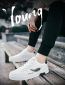 Homens brancos Calçados Esportivos Moda Homens Sapatos Casuais Homem de Couro Flats Conforto Resistente Tênis Casuais Masculinos Zapatillas De Hombre