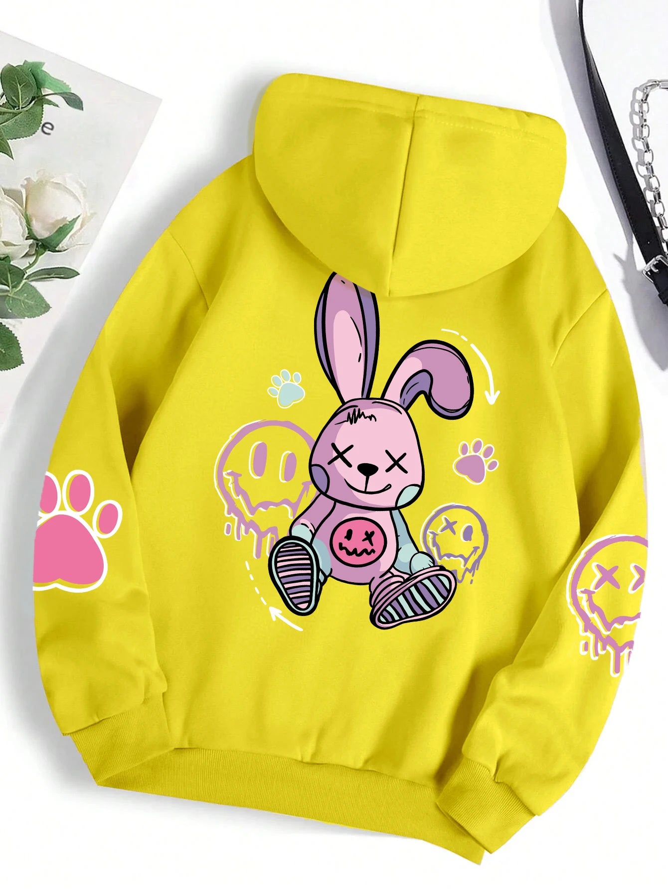 Hip Hop Street Casual Impresso Feminino Hoodies Moda Hoodie Oversize Solto Novos Moletons Outono Quente Fleece Roupas
