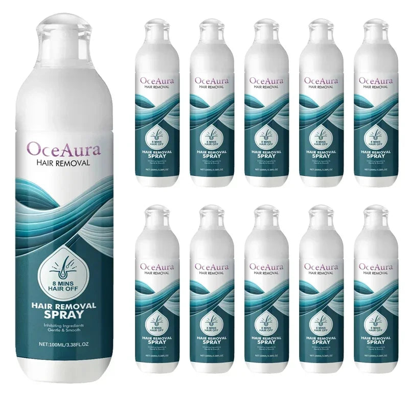 100 ML Spray de Depilação Rápida Indolor Inibidor de Crescimento de Cabelo Perna Braço Axila Depilatória Permanente Para Mulheres Homens Pele Suave e Sedosa