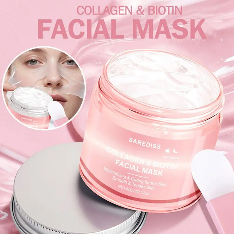 Máscara de Colágeno Peel-off Hidratação Profunda Cuidados Noturnos Hidratante e Suavizante Reduz Rugas Firmadora e Lifting Não Oleosa Para Todos os Tipos de Pele