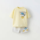 2025 Conjunto de roupas de verão Disney para crianças Conjunto de roupas infantis Roupas esportivas para camiseta de manga curta Suiit Kid Boy Outfit Wear