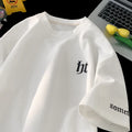 Hefty Walfr Checks Estilo Japonês Ins Camiseta de Manga Curta para Homens Primavera Verão Juventude Oversize Gola Redonda Meia Manga