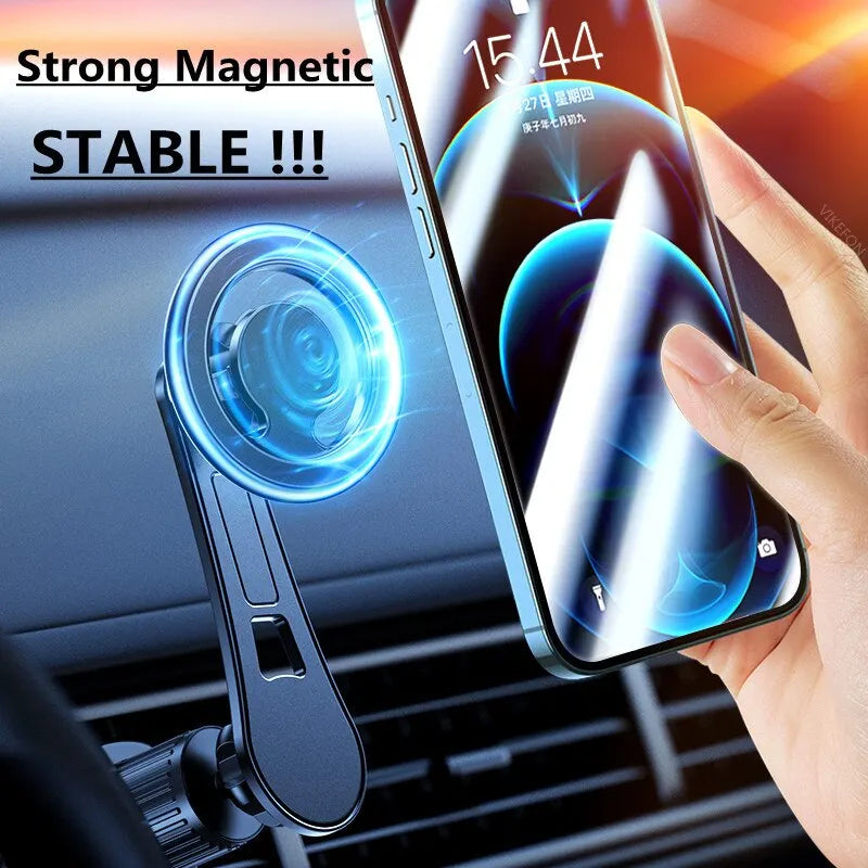 Suporte Magnético para Celular no Carro com Montagem para GPS - Suporte para iPhone 15 14 13 e Samsung Xiaomi Compatível com MagSafe