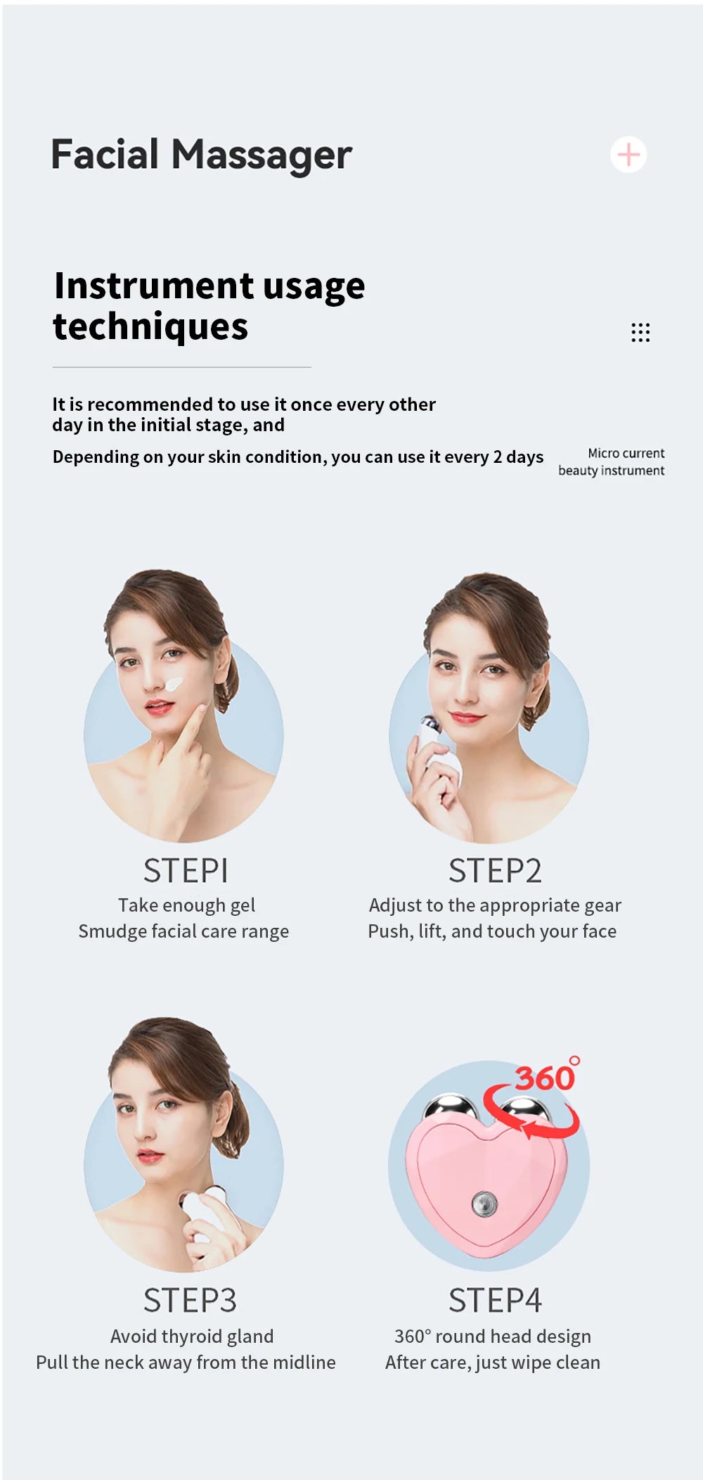 Massageador Facial Elétrico 3D com Microcorrente