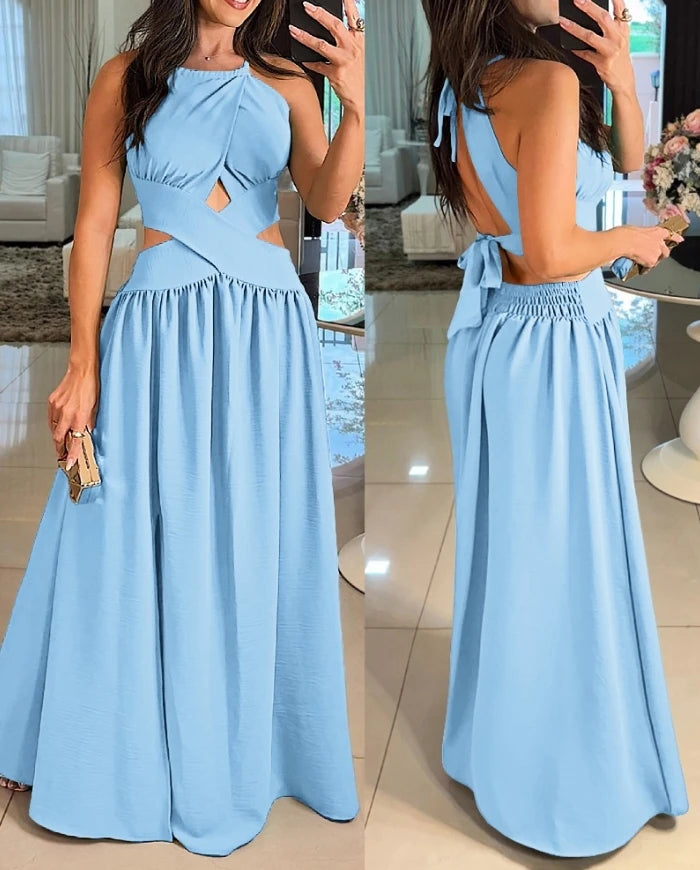 Mulheres Vestido de Noite 2024 Primavera/Verão Mais Recente Inteligente Côr Sólida Vermelho Temperação Um Ombro Festa Apertado Saia Longa