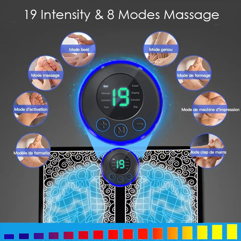 Massageador de pés elétrico Almofada de massagem muscular Treinador de relaxamento para massagem Fitness Esporte ao ar livre Casa Família Relaxar