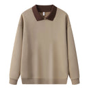 Moletom com capuz de gola polo de manga comprida unissex, blusa de moletom fashion com blocos de cores e patchwork, com capuz para homens, elegante, moletom masculino