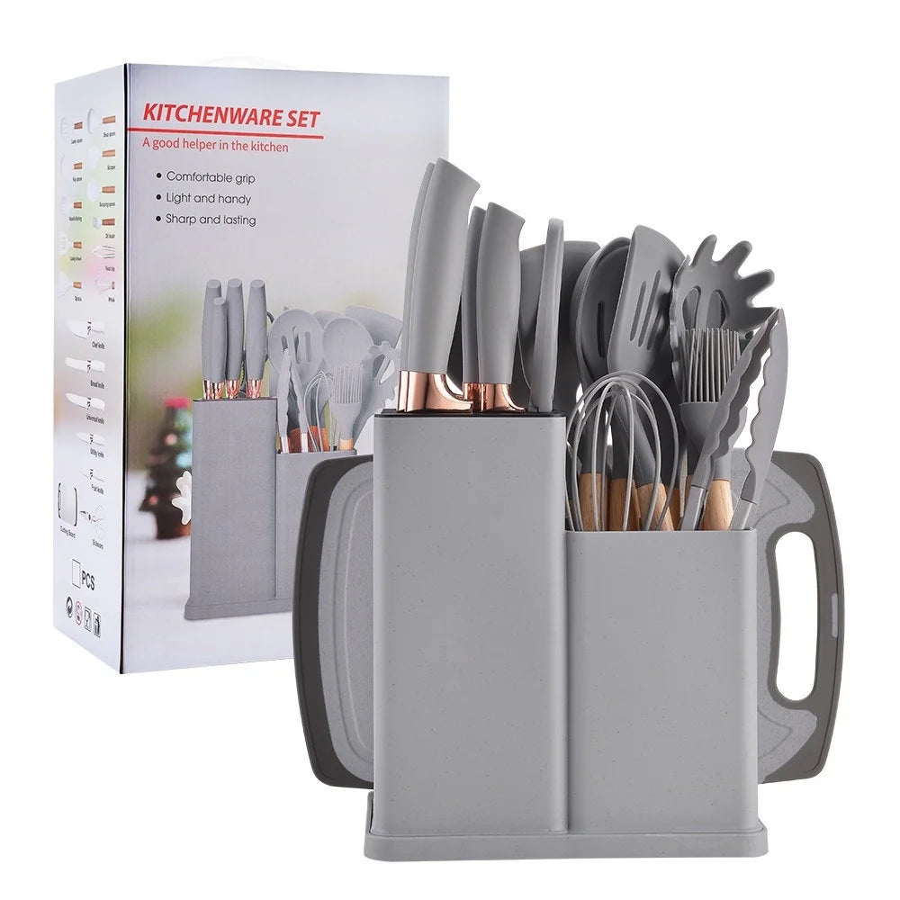 Conjunto de utensílios de cozinha de silicone