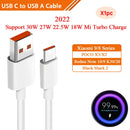 Xiaomi Original Usb Tipo C Cabo 120W 67W Turbo Carregador Rápido Mi 15 14 13 12T Pro 12 11 Ultra Poco X6 X7 Redmi Note Black Shark 5
