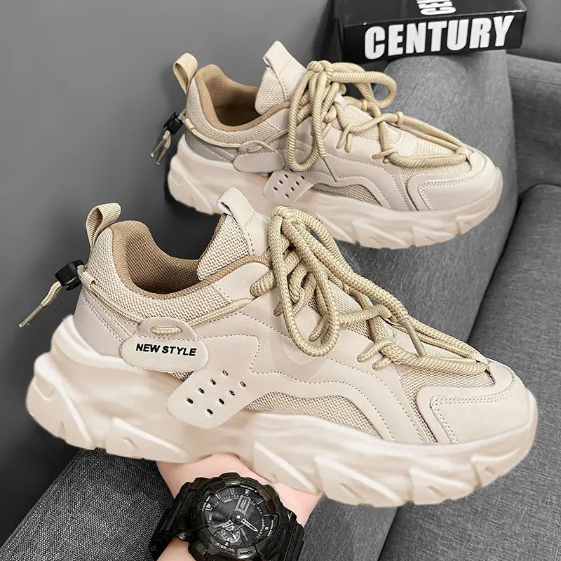 Sapato Masculino Respirável Sola Grossa Tênis Casual Corrida ao ar livre Quatro Estações Novo Tênis Masculino Solas Macias Conforto Tênis Masculino
