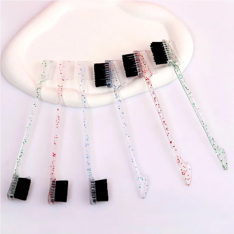 Escova Pente para Cabelo 3 em 1 1-10 Unidades Escova de Dupla Face Pente para Baby Hair & Escova para Sobrancelhas Escova de Alisamento Ferramenta para Cabelo