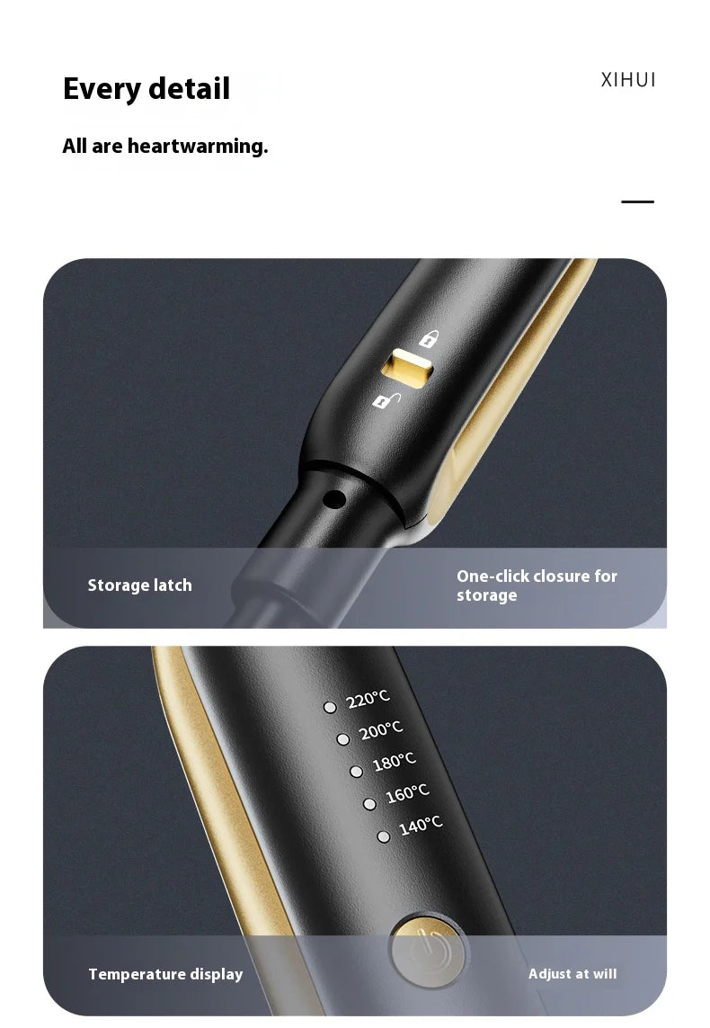 Mini Chapinha e Modelador 2 em 1 - Cerâmica, Aquecimento Rápido 140-220°C - Prancha Portátil para Cabelos Curtos e Viagens