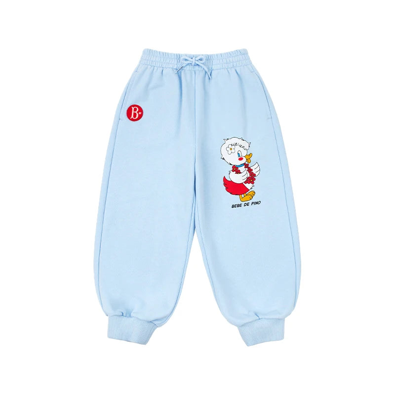 Conjunto de roupas infantis 2025 Nova Primavera Outono Meninos Meninas Cartoon Impresso Com Capuz Conjunto de Calças Casuais Crianças Roupas Casuais Sólidas