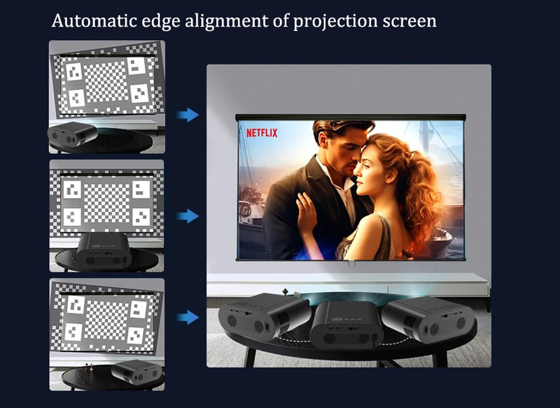 DITONG proyector 4k projetor led 1080p Android com Dual WiFi 6 e Bluetooth AutoFocus Home Theater HD Native smart home