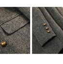 Outono Inverno Novo Blazer Casacos Jaquetas de Lã Feminina Manga Comprida Entalhado Vintage Grosso Outerwears Roupas Femininas Elegantes