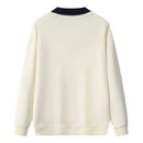 Moletom com capuz de gola polo de manga comprida unissex, blusa de moletom fashion com blocos de cores e patchwork, com capuz para homens, elegante, moletom masculino